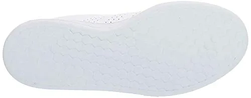 adidas mens Advantage Running Shoe, White/White/Dark Blue, 8.5 US