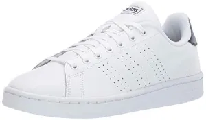adidas mens Advantage Running Shoe, White/White/Dark Blue, 8.5 US