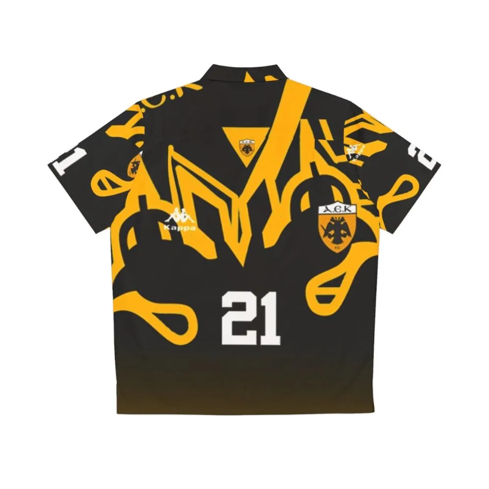 AEK Retro 1997 Homage Hawaiian Shirt - Vintage Greek Football Apparel