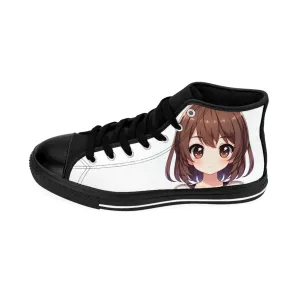 Anime Girl Brown Hair Women's Classic Sneakers