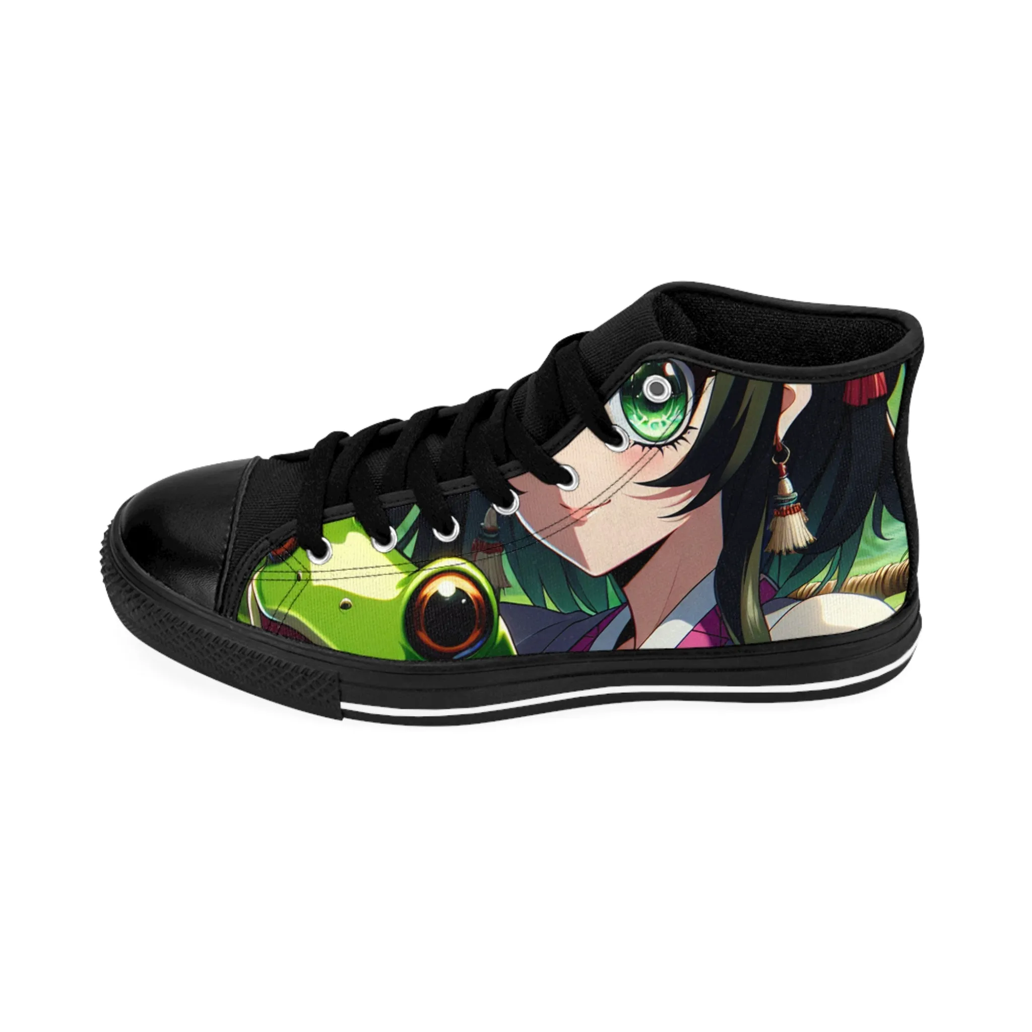 Anime Girl with Frogs Women's Classic Sneakers