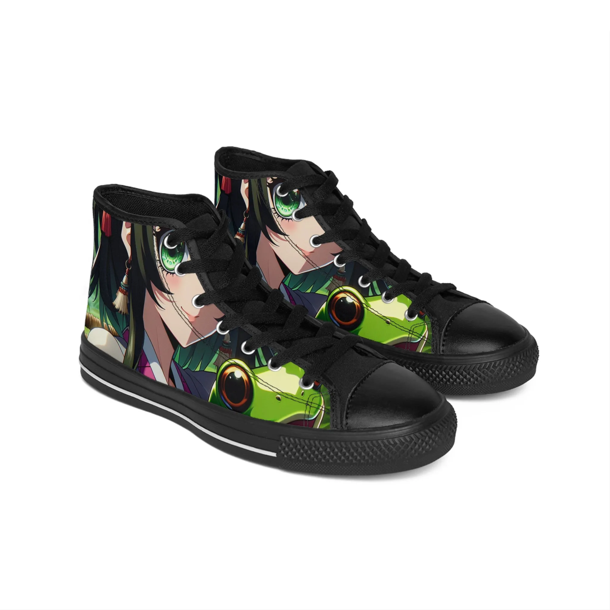 Anime Girl with Frogs Women's Classic Sneakers