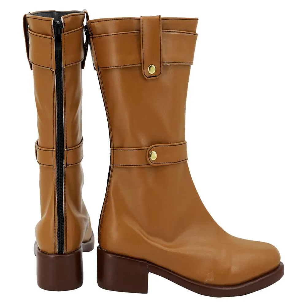 Anime Sousou No Frieren Frieren Women Brown Cosplay Shoes Boots Halloween Costumes Accessory Custom Made