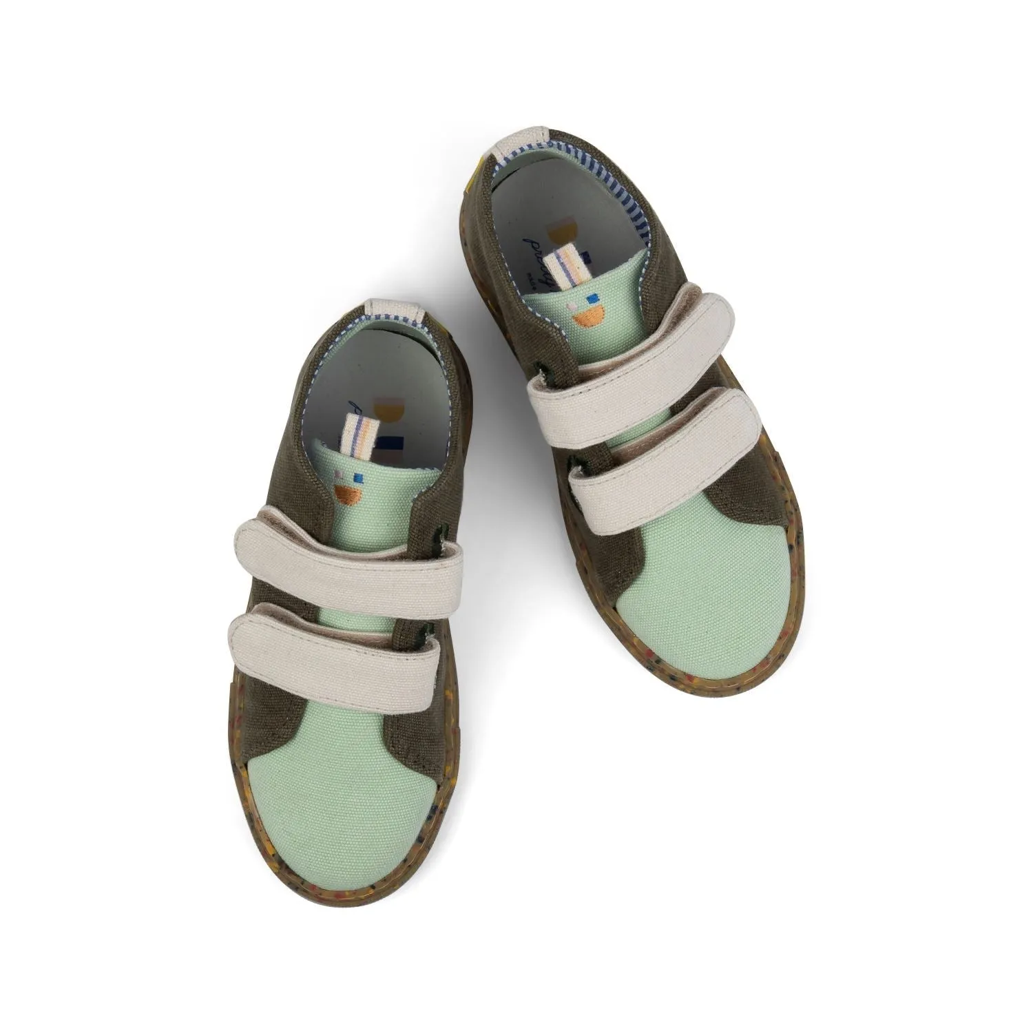 Anis/Khaki Eco Strap Mid Sneakers