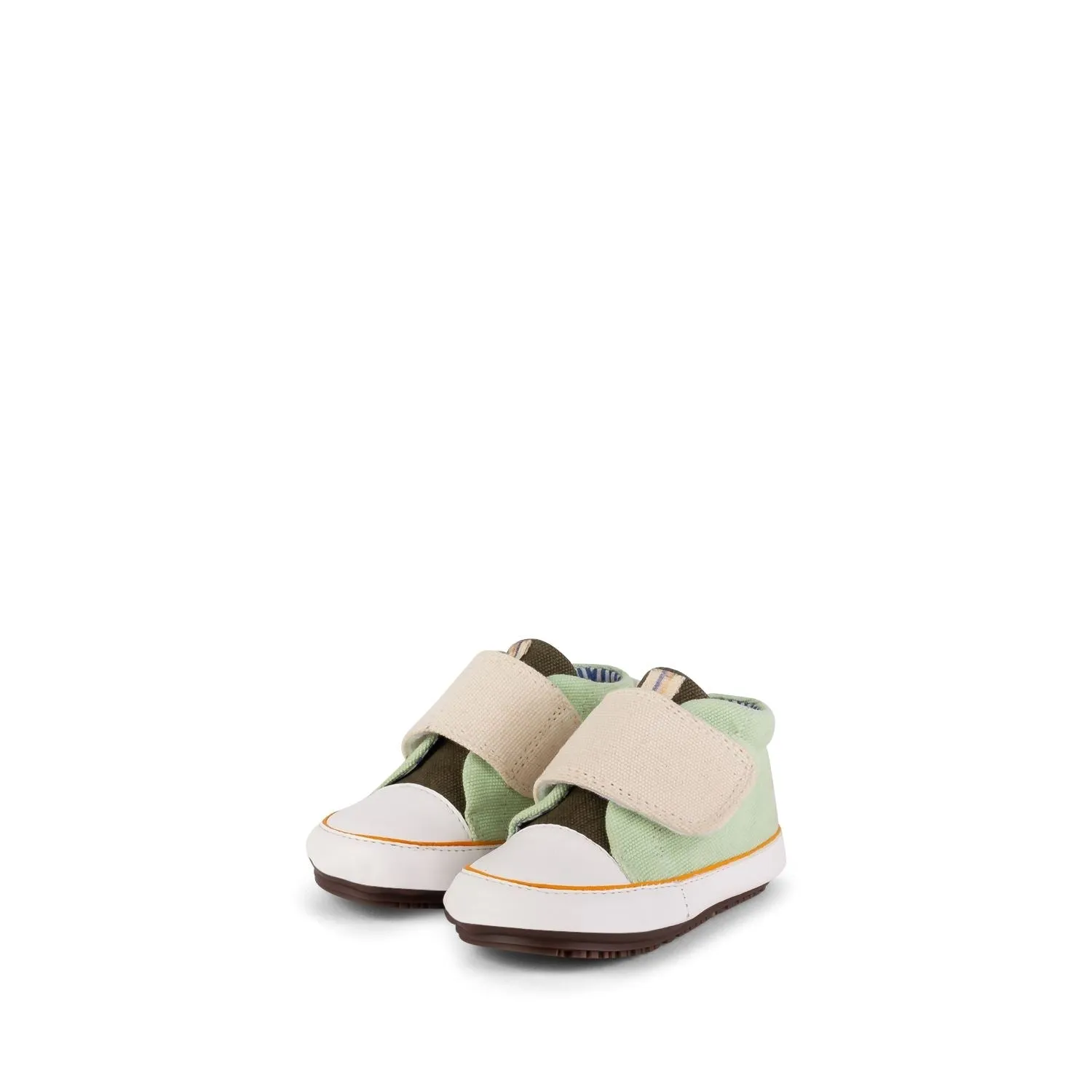 Anis/Khaki  Eco Strap Sneaker Booties