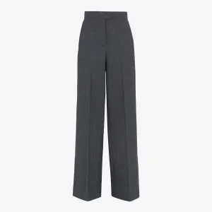 ANTHRACITE PANTS WITH WIDE GRAY STRIPES