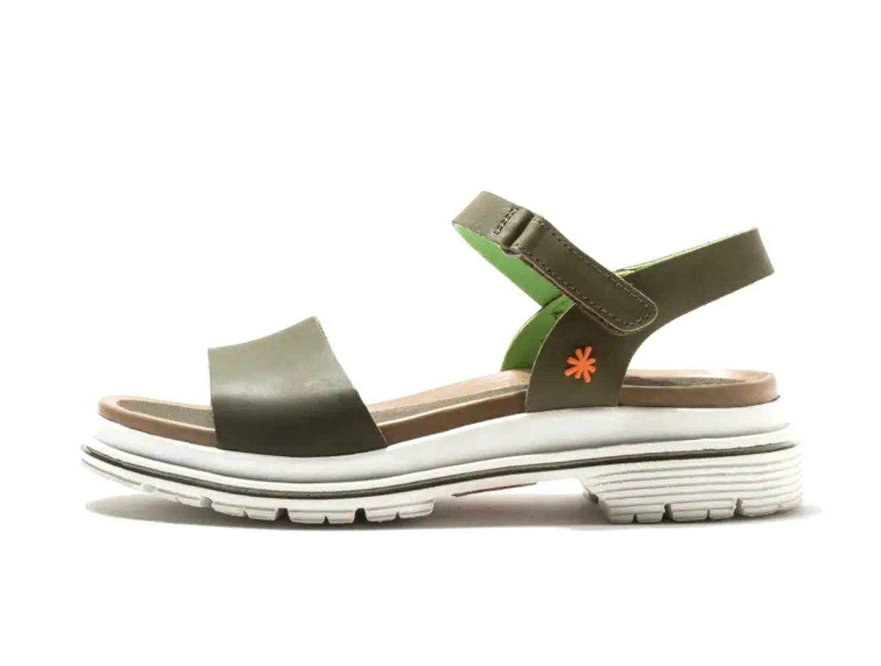 Art 1548 Birmingham Cartago Prado Khaki Green Sandal Made In Spain