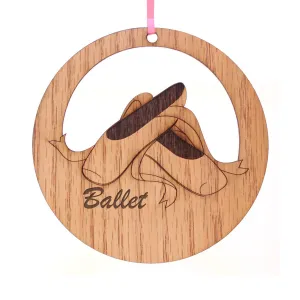 Ballet Shoes Laser-Etched Ornament