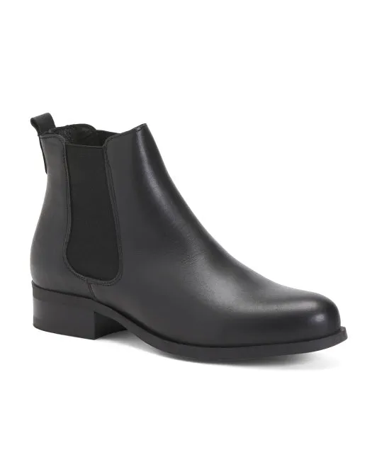 BESSON Made In Portugal Leather Chelsea Booties