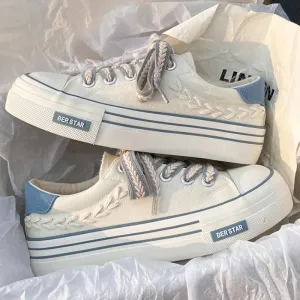 binfenxie Women Platform Canvas Shoes Height Increasing Chunky Sneakers For youth girls Outdoor trainers Female Ladies Thick Sole Footwear binfenxie Women Platform Canvas Shoes Height Increasing Chunky Sneakers For youth girls Outdoor trainers Female Ladies Thick Sole Footwear