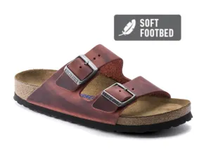 Birkenstock Arizona Earth Red Oiled Leather Soft Footbed Made In Germany