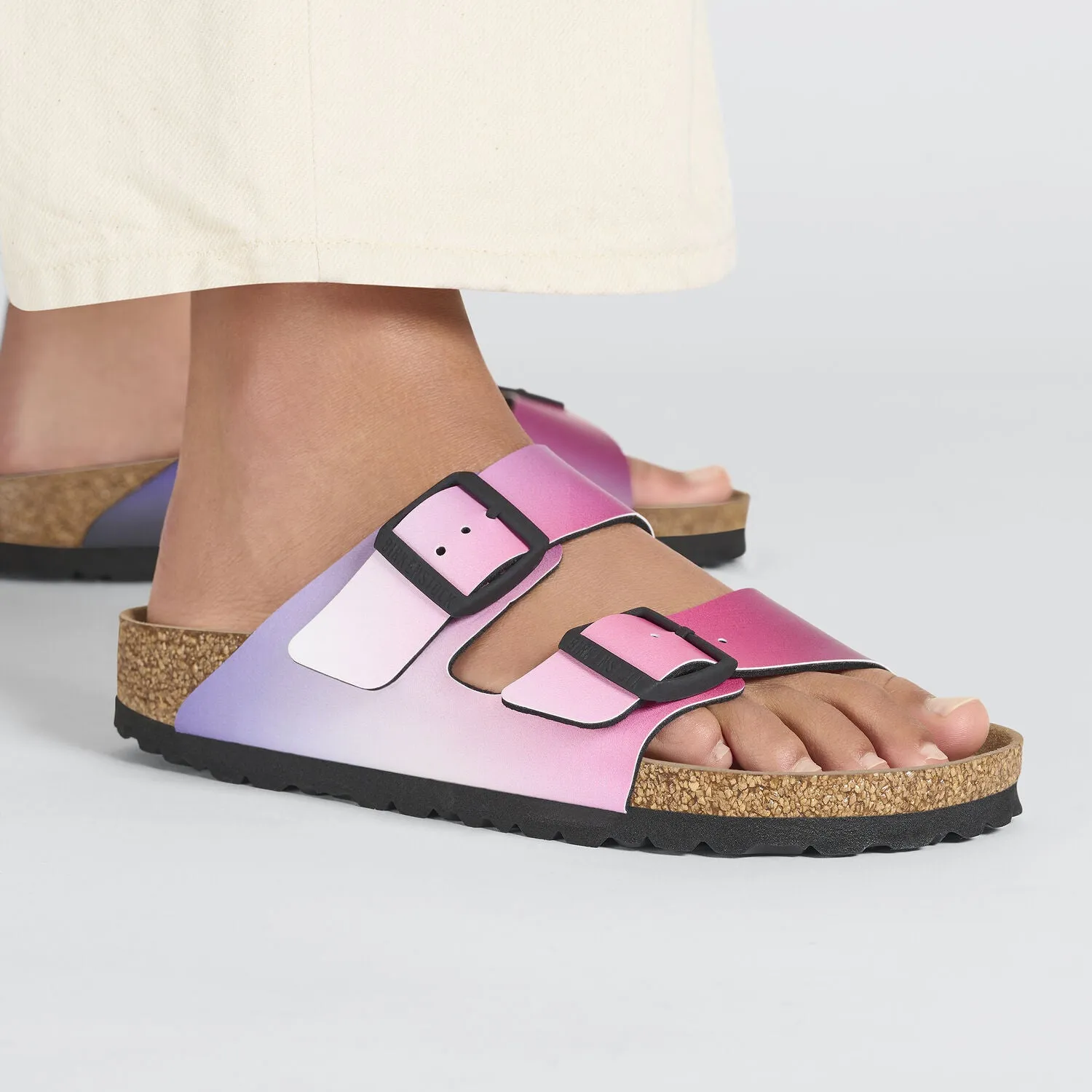 Birkenstock Arizona Ombre Pink Purple Vegan Birko-Flor Made In Germany