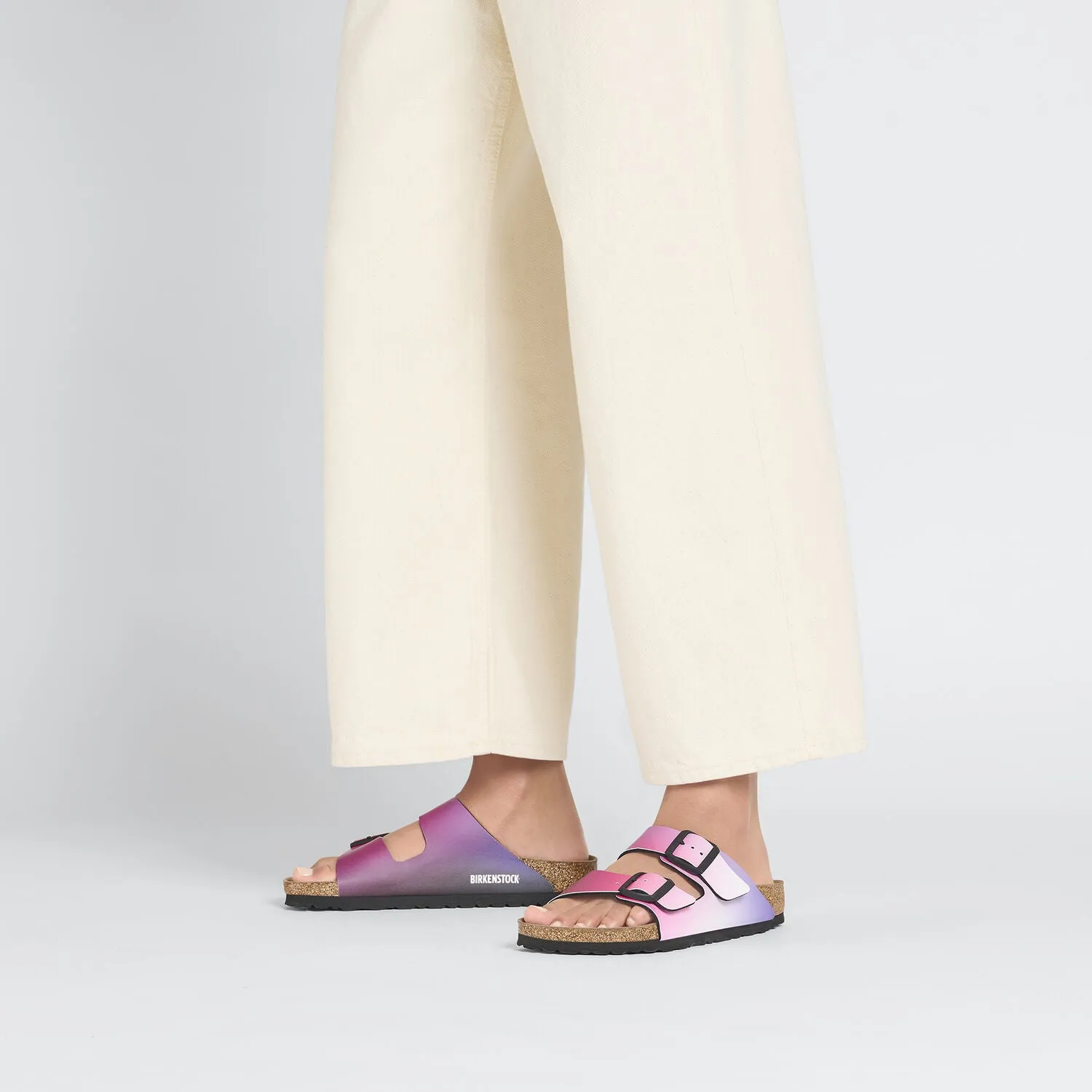 Birkenstock Arizona Ombre Pink Purple Vegan Birko-Flor Made In Germany