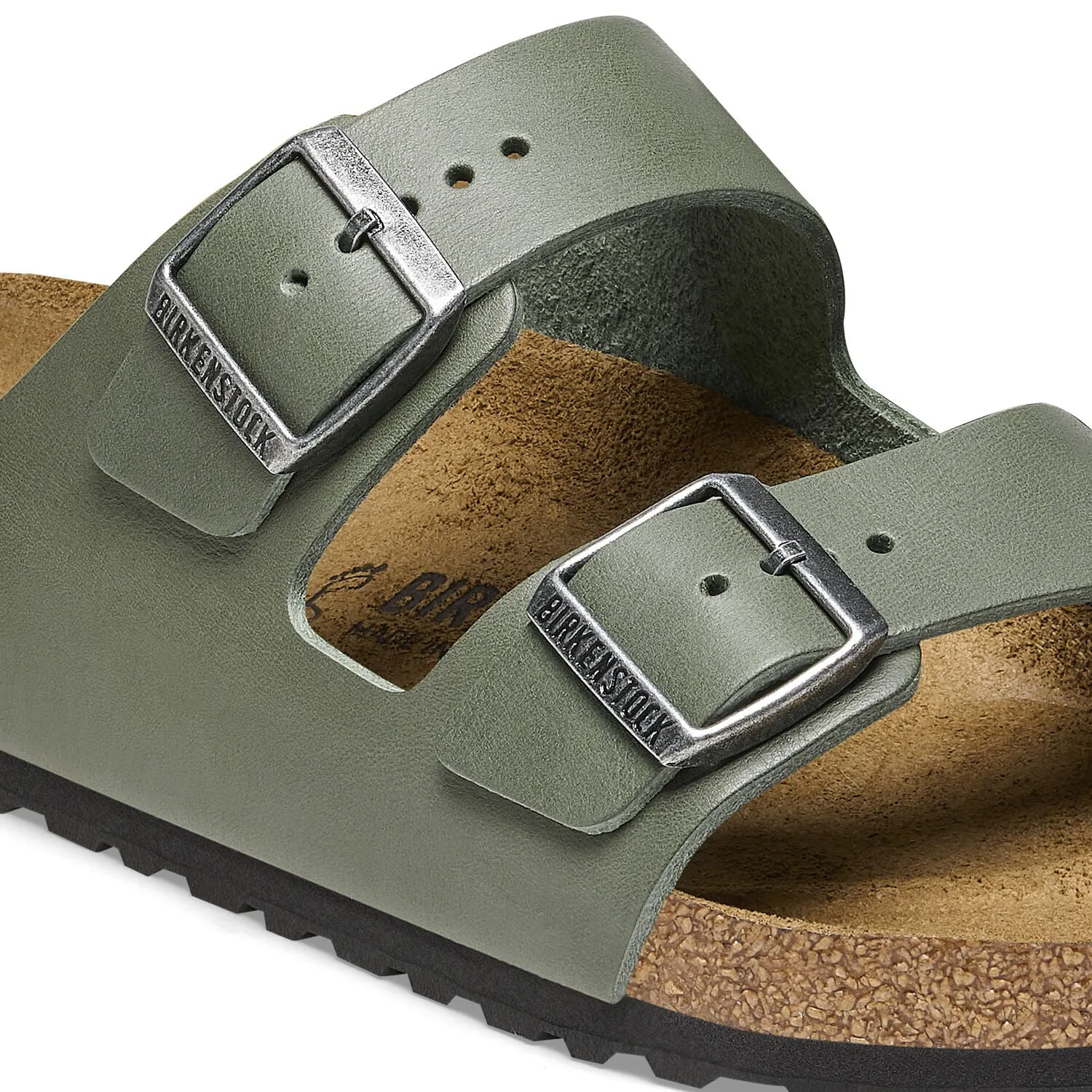 Birkenstock Arizona Vintage Wood Thyme Green Natural Leather Made In Germany