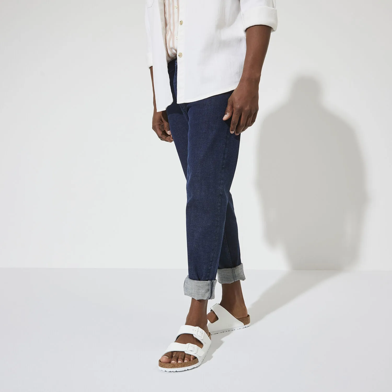Birkenstock Arizona White Smooth Leather Made In Germany