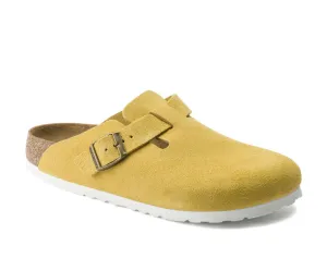 Birkenstock Boston Ochre Yellow Suede Made In Germany
