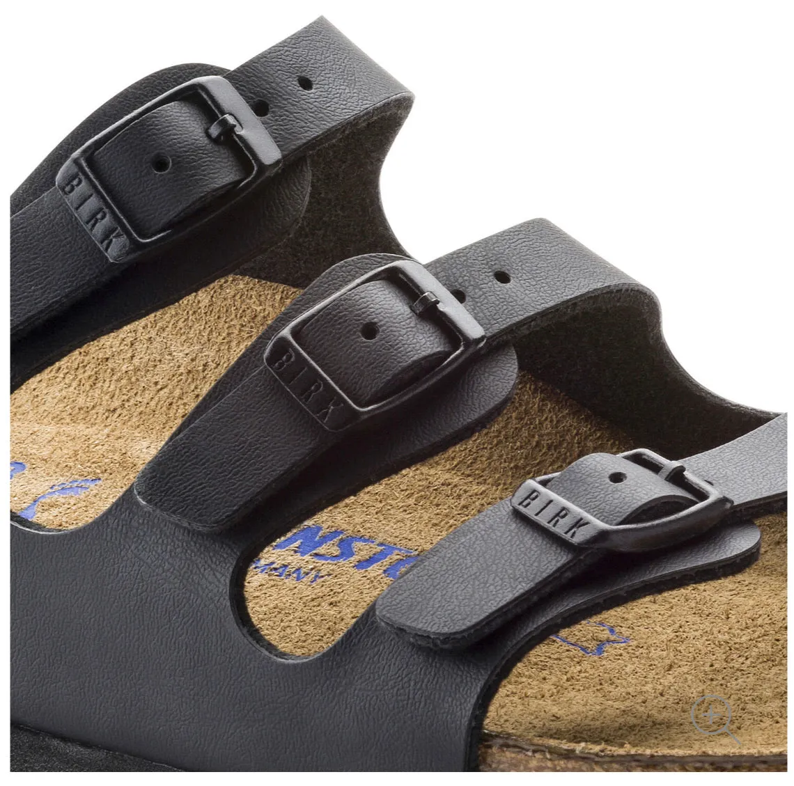 Birkenstock Florida Black Birko-Flor Soft Footbed Made In Germany