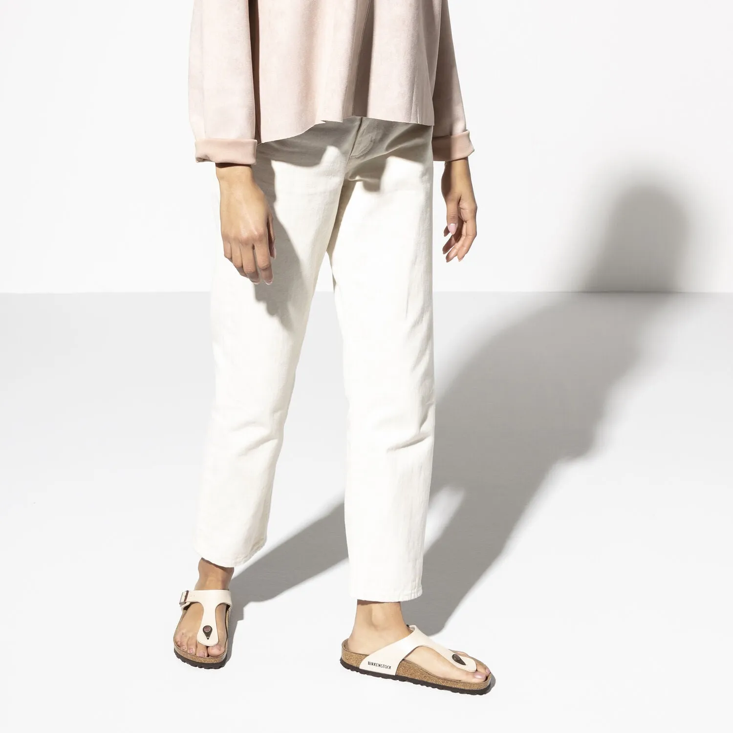 Birkenstock Gizeh Graceful Pearl White Birko-Flor Made In Germany