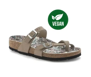 Birkenstock Mayari Paisley Grey Taupe Vegan Synthetics Made In Germany