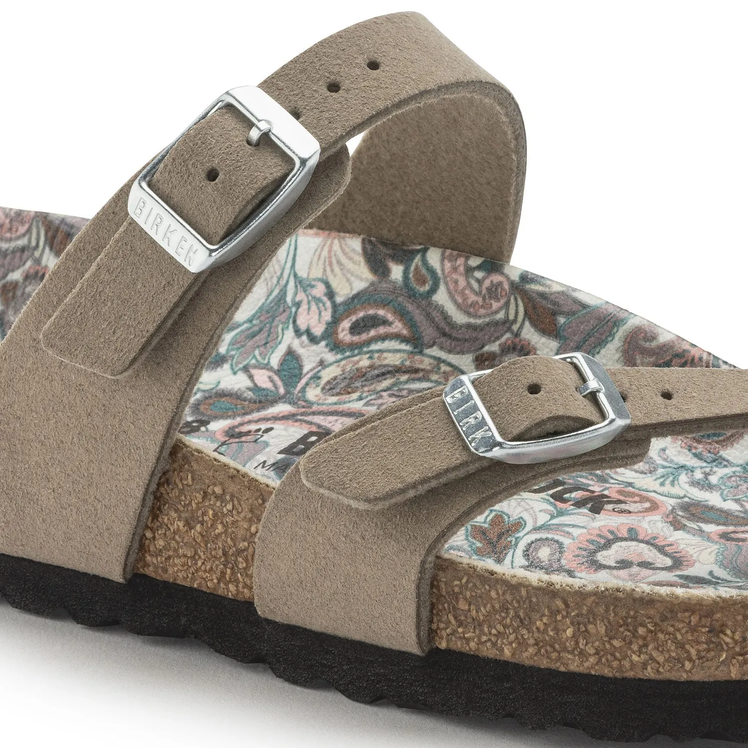 Birkenstock Mayari Paisley Grey Taupe Vegan Synthetics Made In Germany