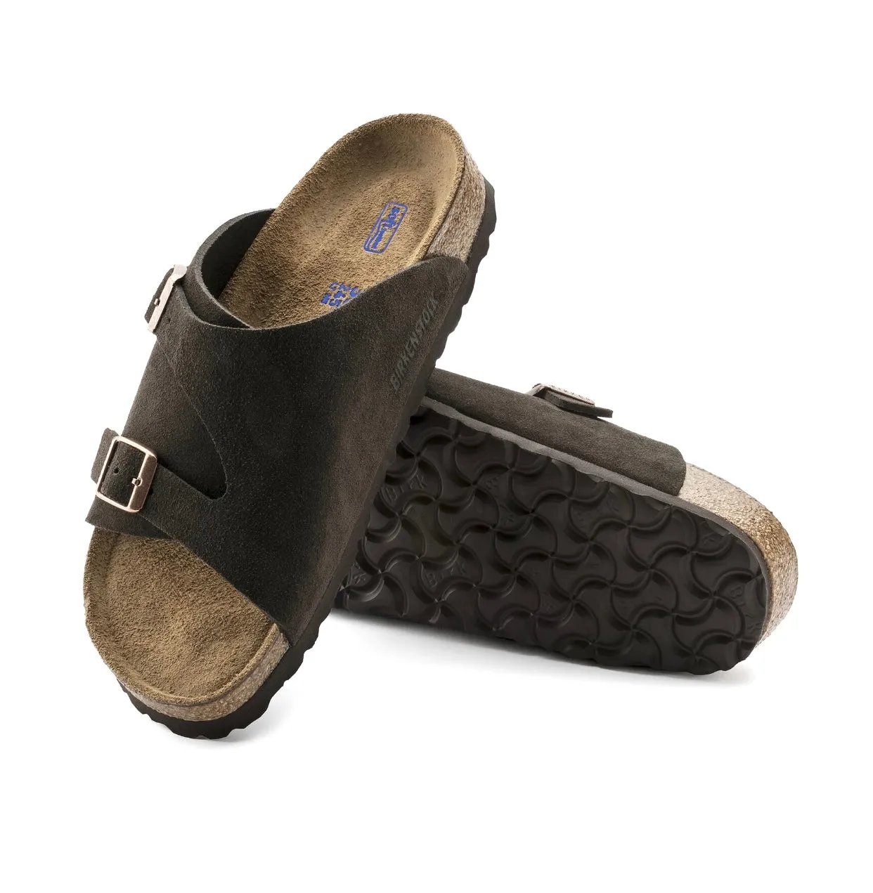 Birkenstock Zurich Mocha Suede Leather Soft Footbed Made In Germany