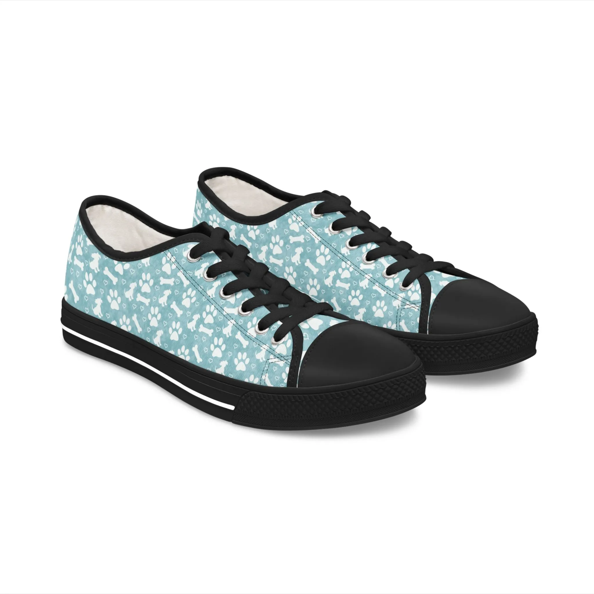 Blue Dog Paw Women's Low Top Sneakers