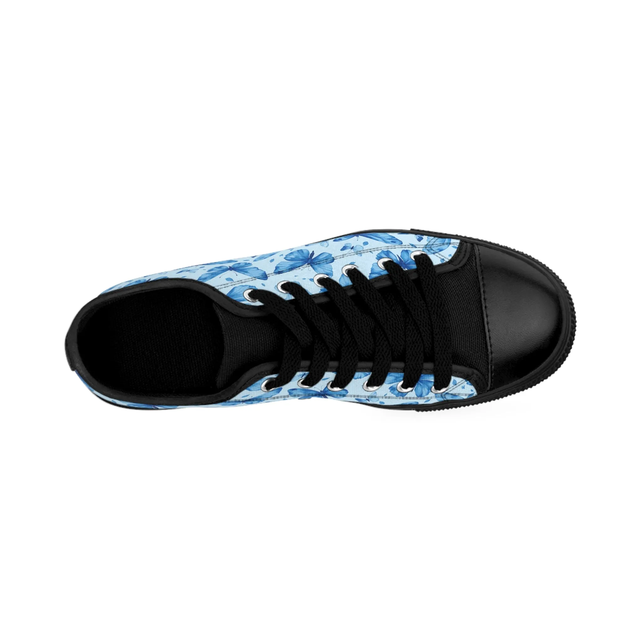 Blue Watercolor Butterflies Women's Sneakers