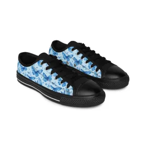 Blue Watercolor Butterflies Women's Sneakers