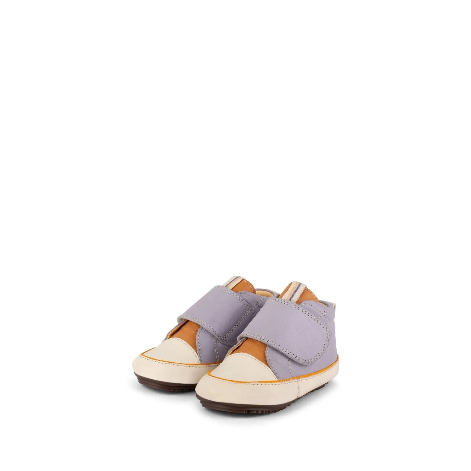 Blue/Dark Tan Strap Sneaker Booties