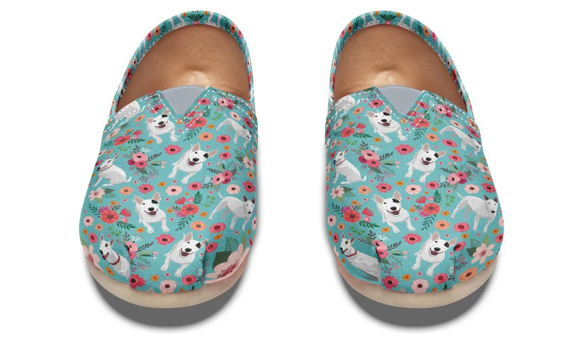 Bull Terrier Flower Casual Shoes