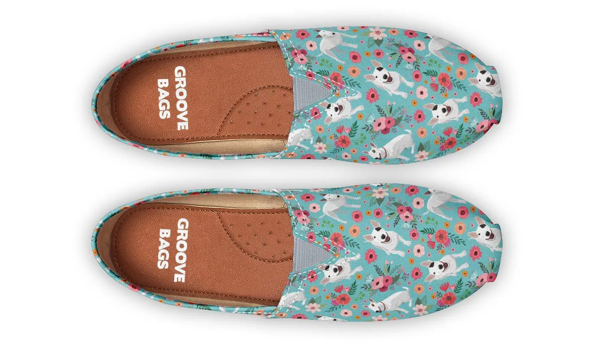 Bull Terrier Flower Casual Shoes