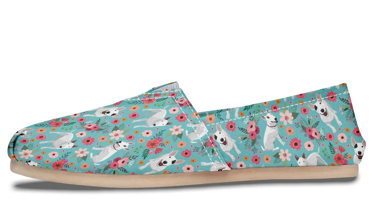 Bull Terrier Flower Casual Shoes
