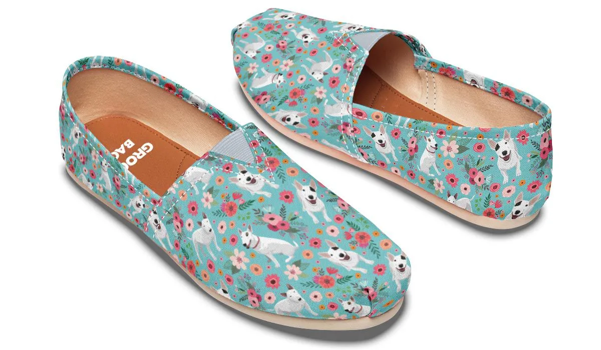 Bull Terrier Flower Casual Shoes