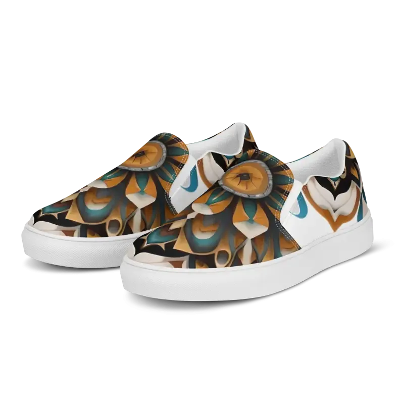 Chic Geometric Pattern Canvas Shoes for Women