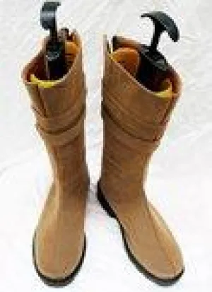 Classical Brown Flat Boots Shoes Custom-Made