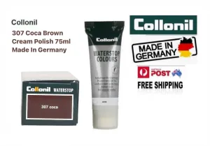 Collonil Waterstop 307 Coca Brown Sponge Applicator Tube 75ml Made In Germany
