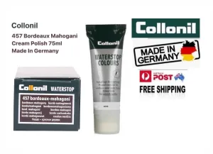 Collonil Waterstop 457 Bordeaux Mahogani Oxblood Sponge Applicator Tube 75ml Made In Germany