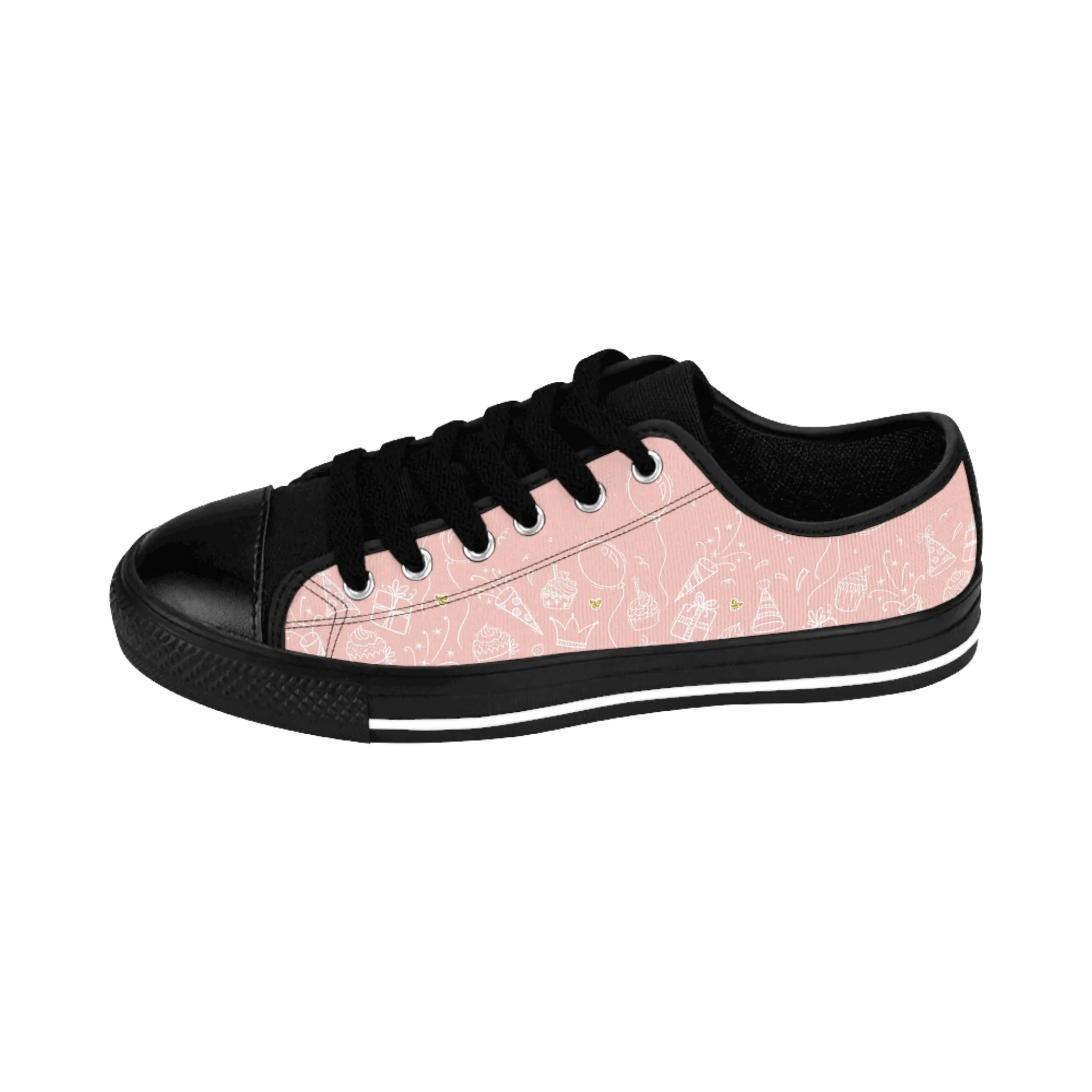 Colorful Pink Party Supplies Women's Sneakers