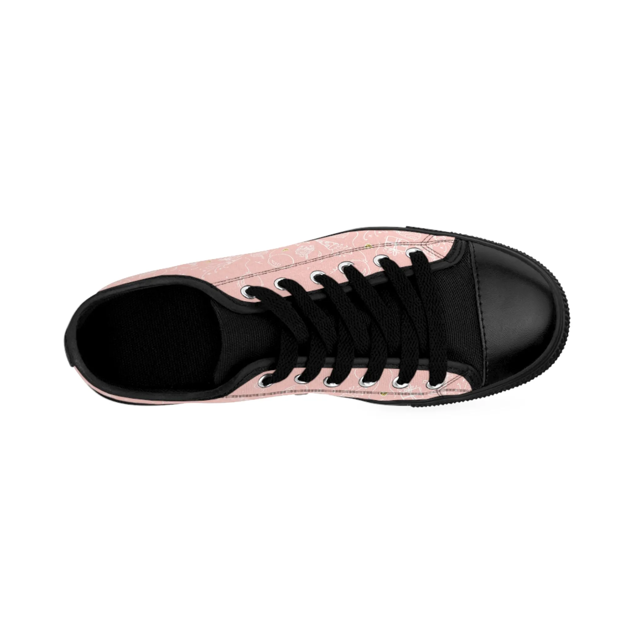 Colorful Pink Party Supplies Women's Sneakers