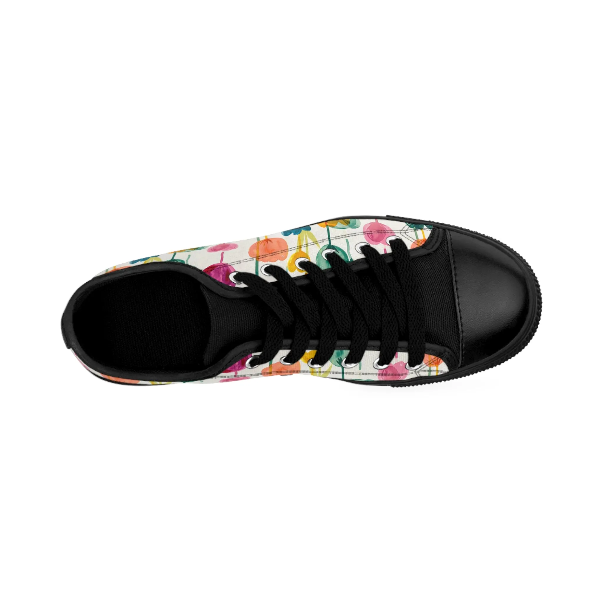 Colorful Watercolor Tulips Women's Sneakers