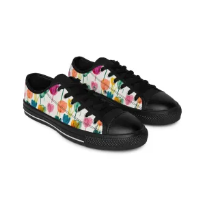 Colorful Watercolor Tulips Women's Sneakers