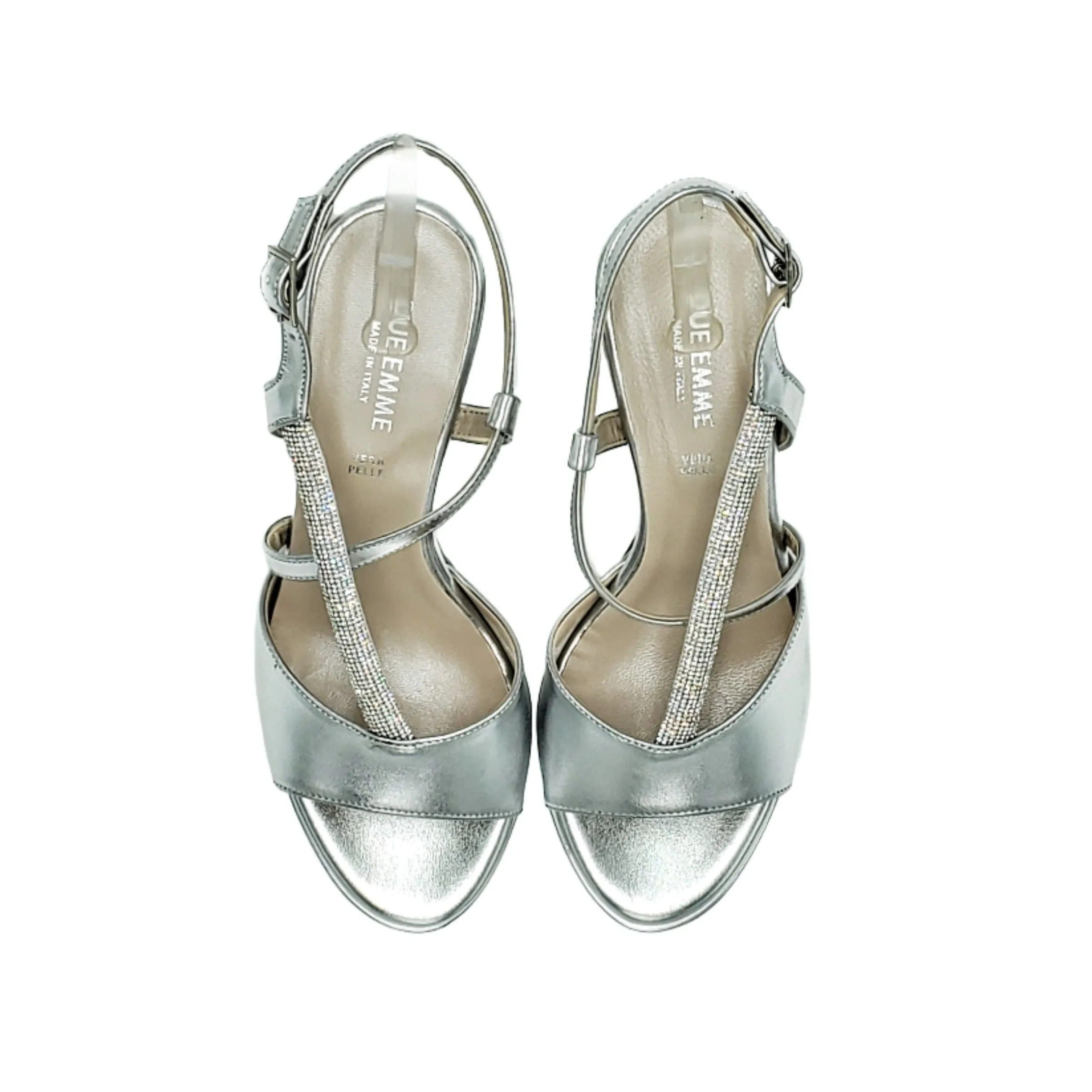 Cone Heel Sandal Platform  - Silver