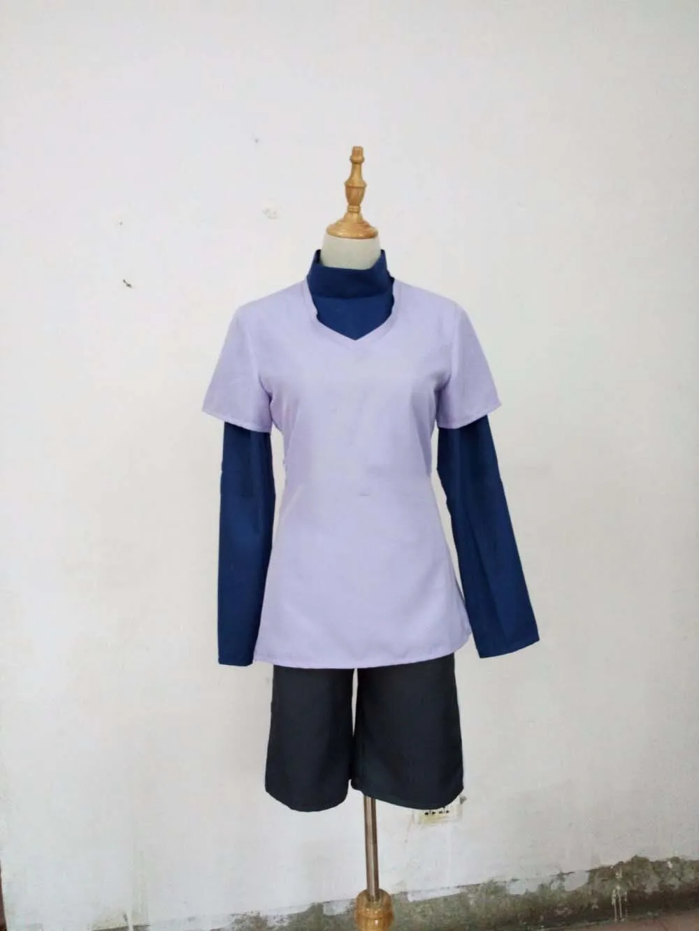 Cosplay Costume Custom Made suit Killuaua Cosplay Zoldyckck uniform Wig And shoes