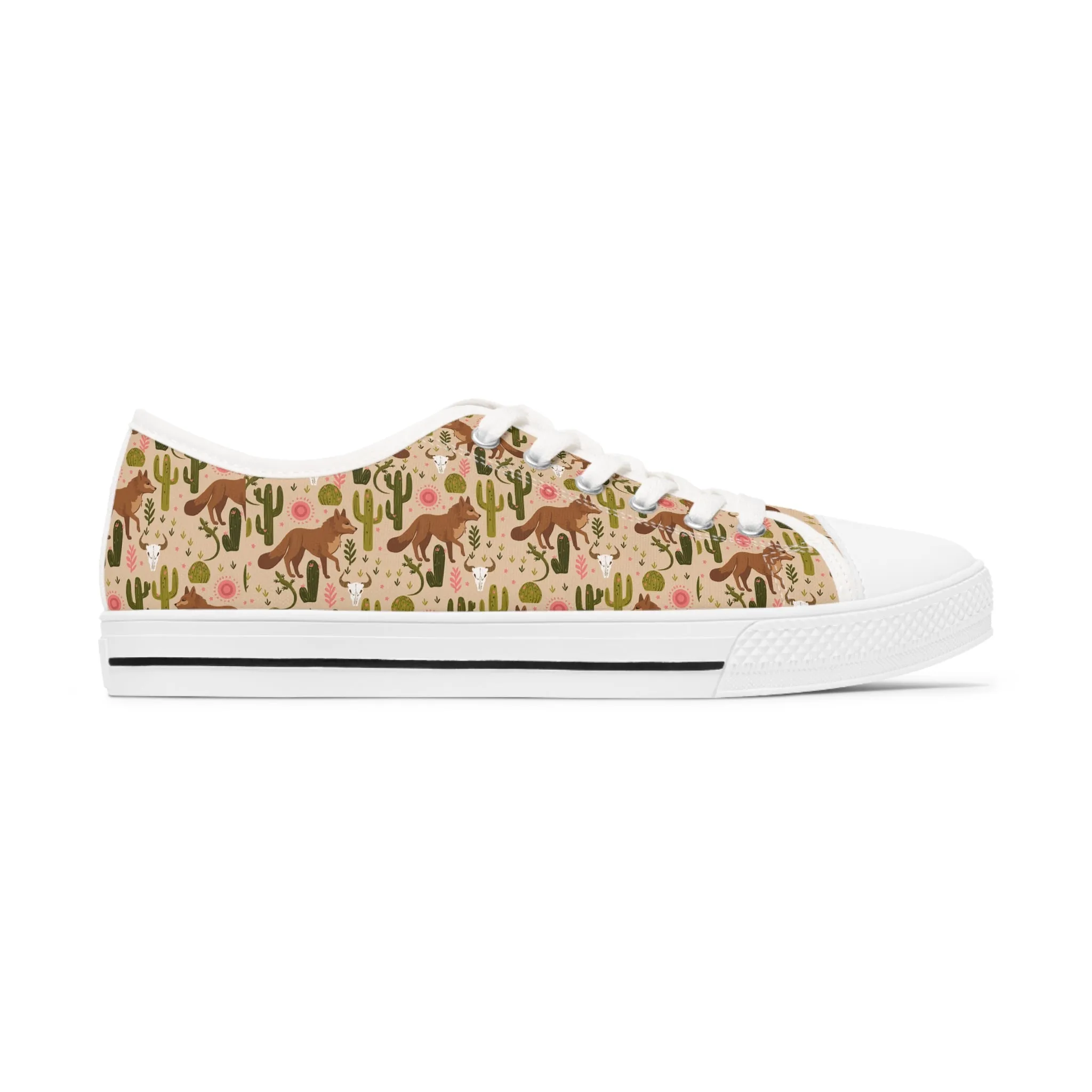 Coyote Cactus Women's Low Top Sneakers