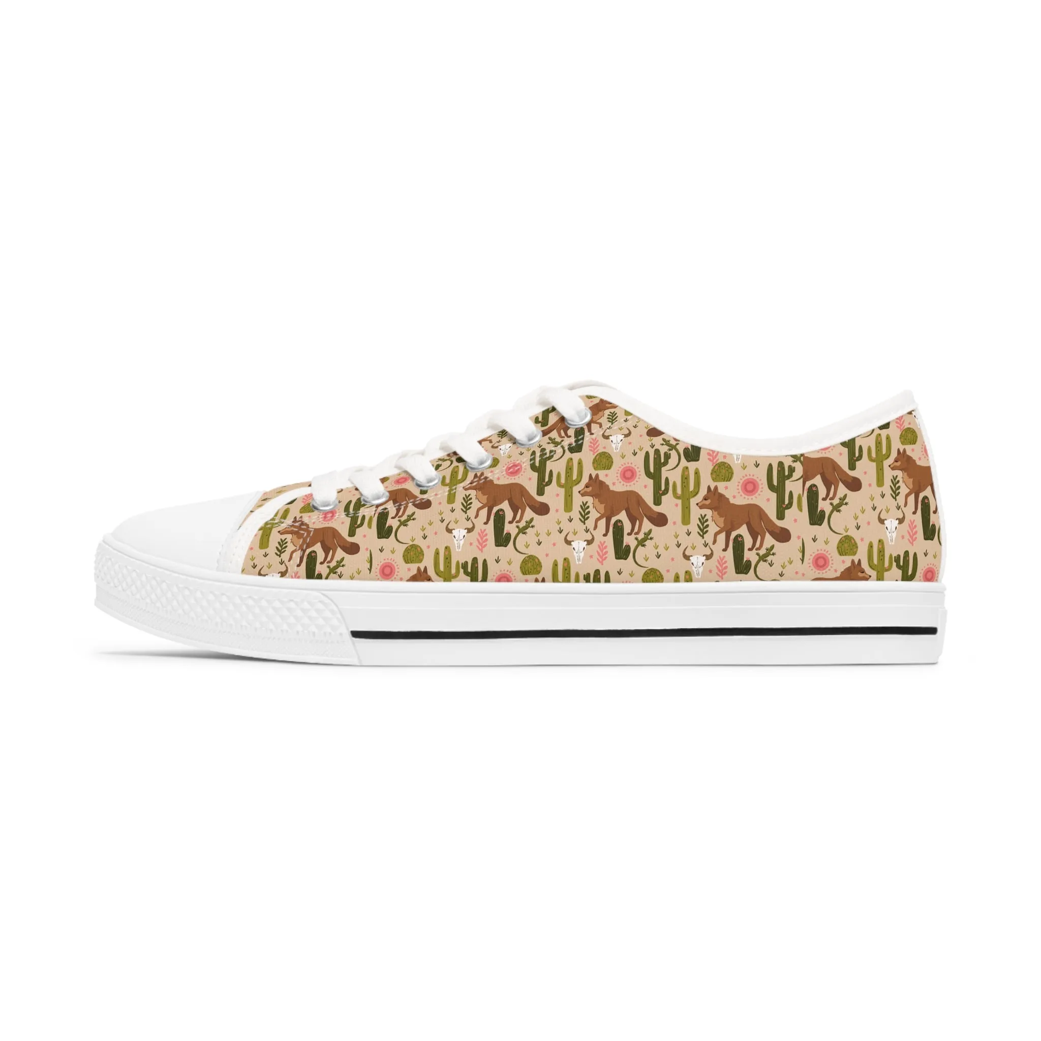 Coyote Cactus Women's Low Top Sneakers