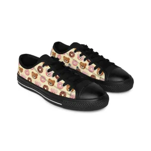 Cute Bear Dolls and Donuts Women's Sneakers