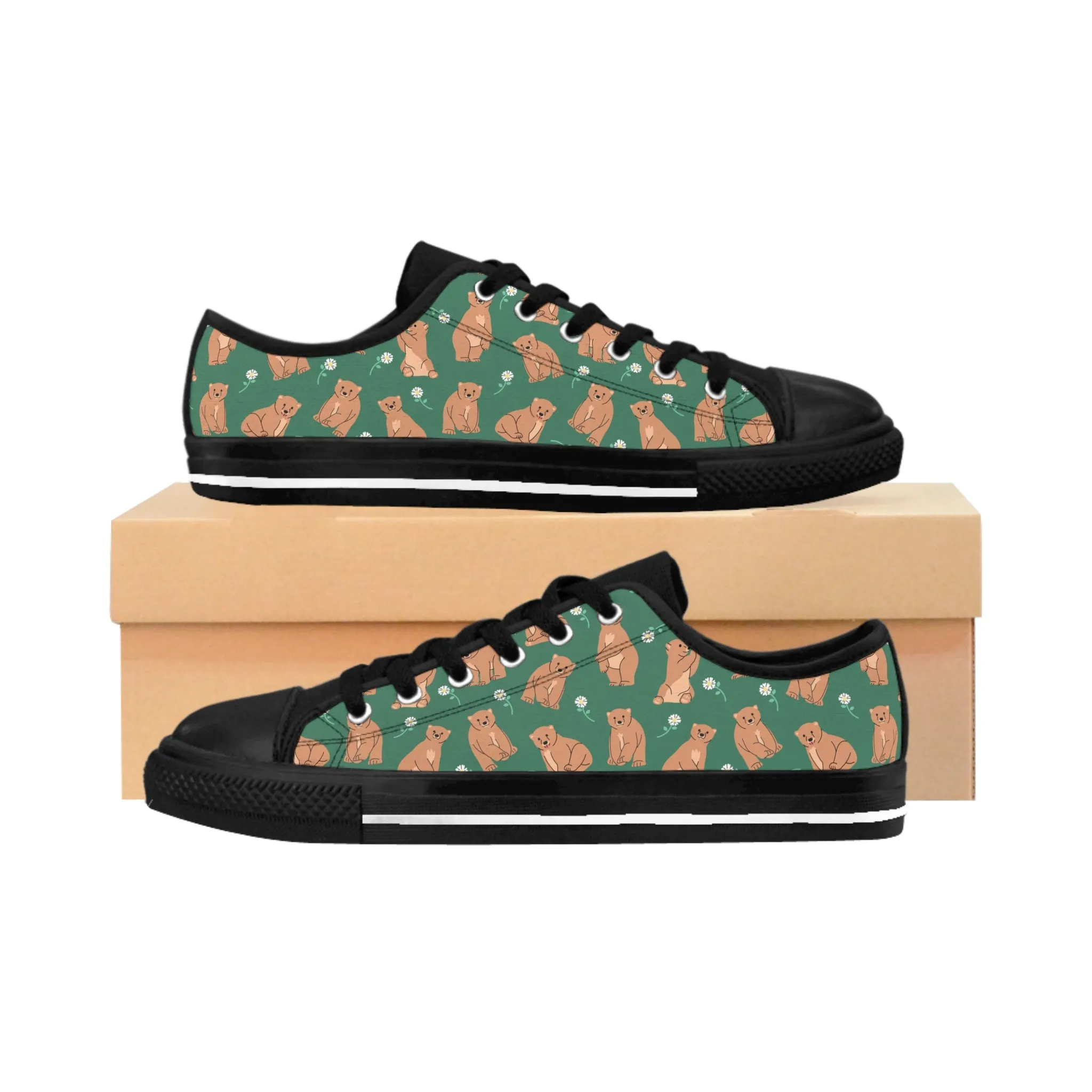 Cute Brown Bear Women's Sneakers