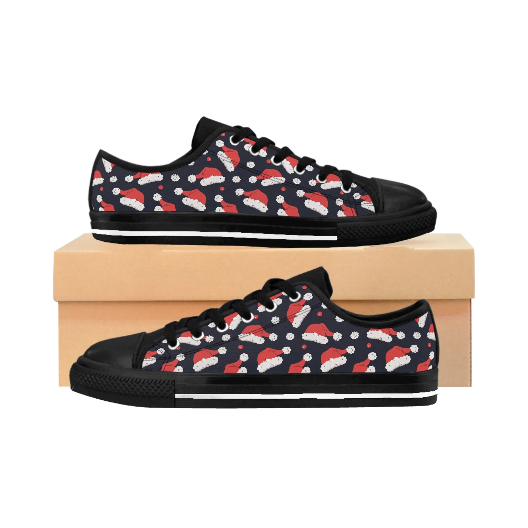 Cute Santa Clause Hat Women's Sneakers