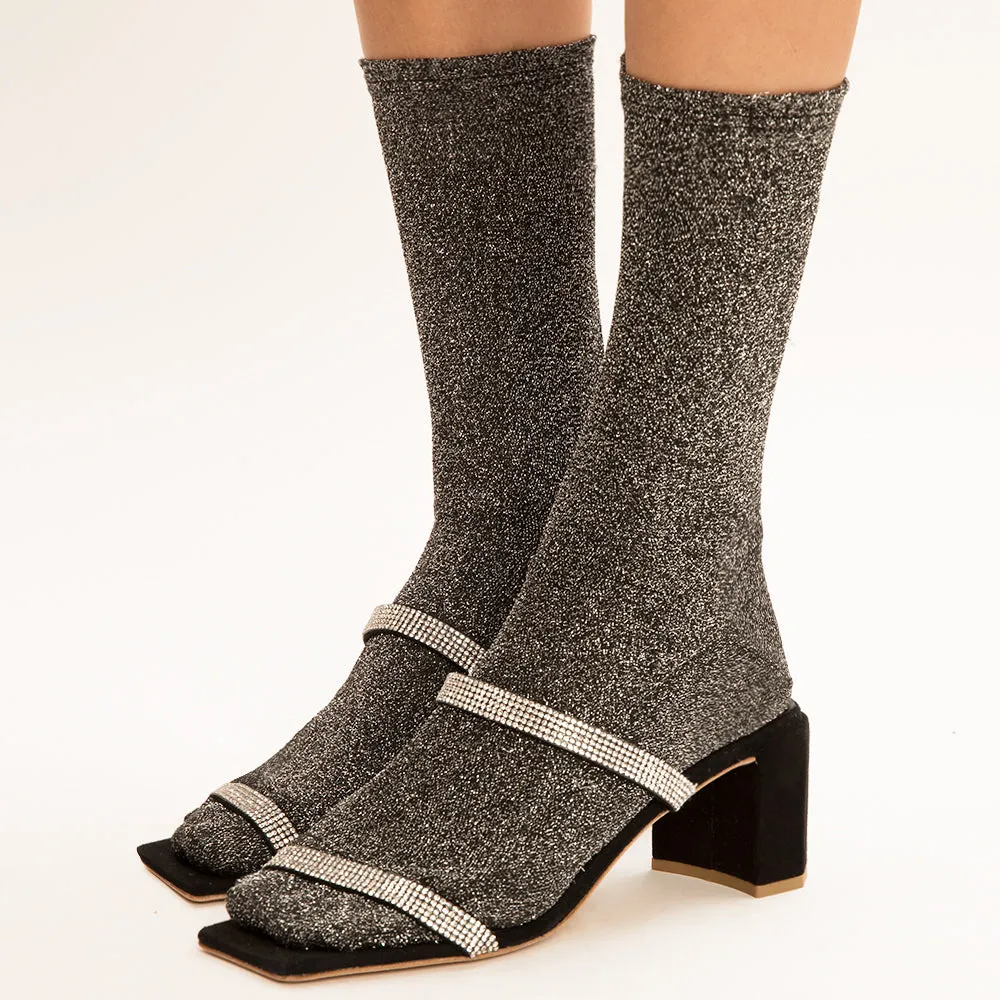 Darner Silver Tinsel Shimmer Socks