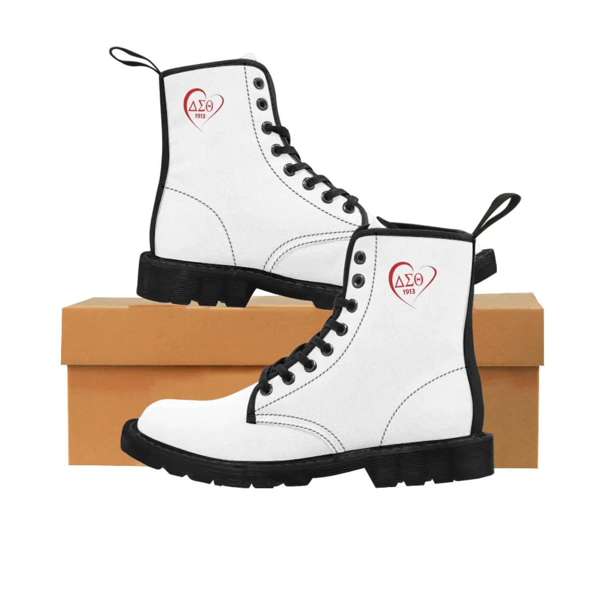 Delta Sigma Theta Canvas Boots